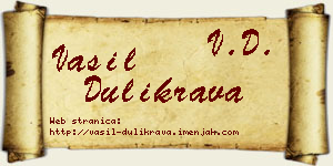 Vasil Dulikrava vizit kartica